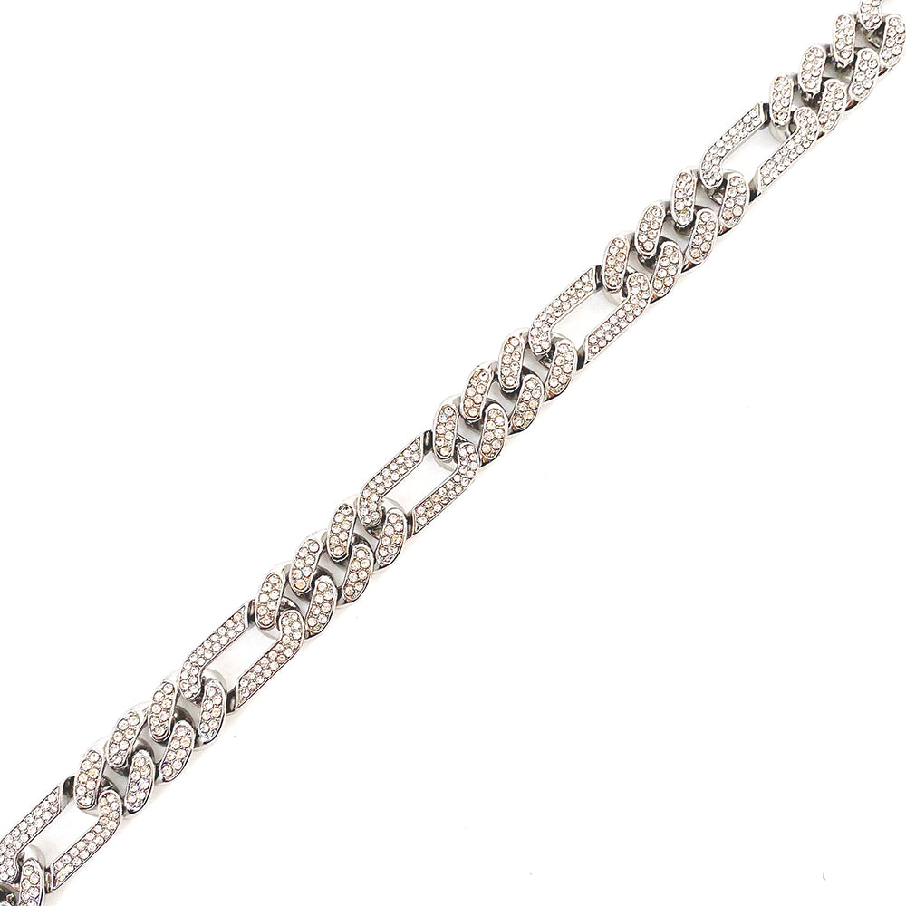 Stumbling Rhinestones Cuban Chain and Bracelet