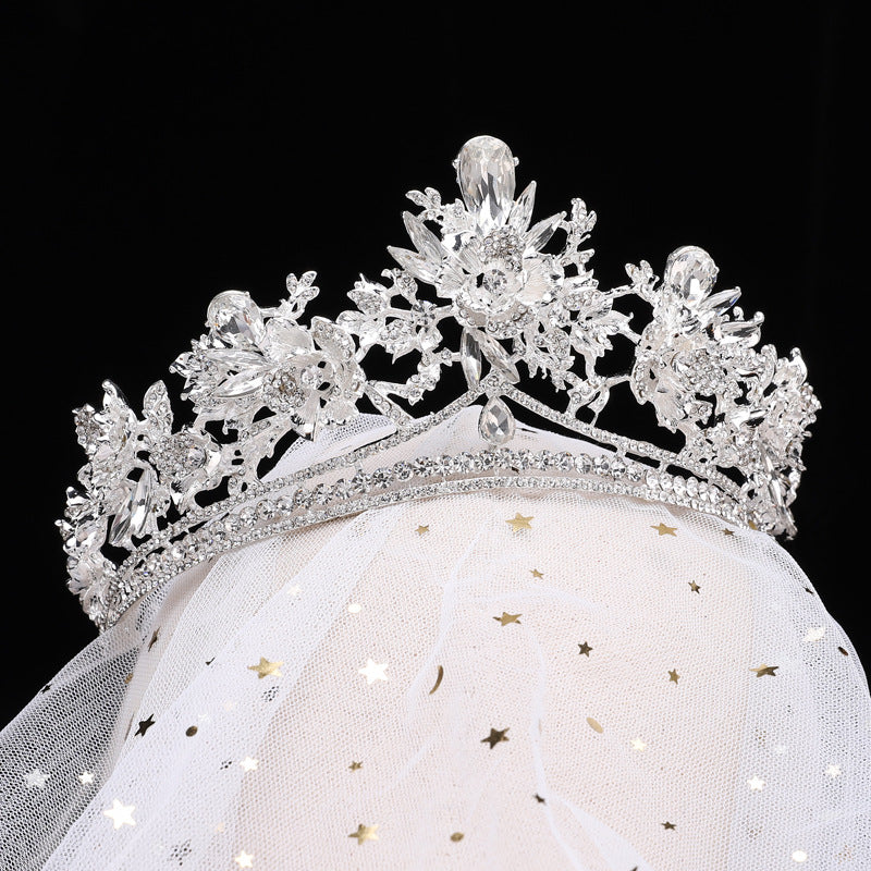 Crown tiara, luxury fashion bridal wedding dress wedding accessories, birthday crown headband