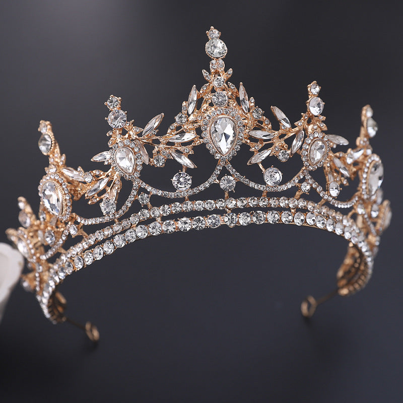 Luxury wedding bride wedding rhinestone alloy crown hair accessories, wedding travel photography stage crown accessories