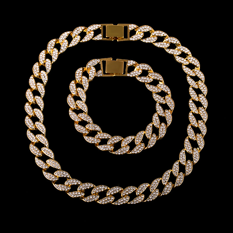 Mix color of Cuban Link and Bracelet