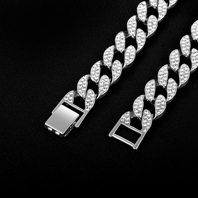 Single Butterfly Cuban Link and Bracelet