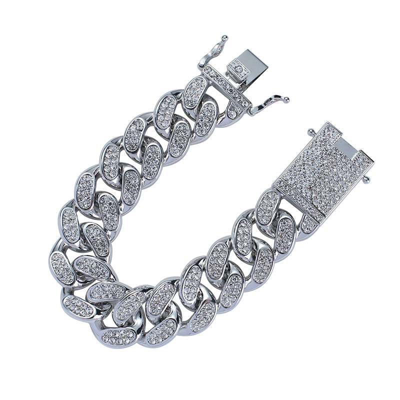 Cuff Cuban Chain and Bracelet