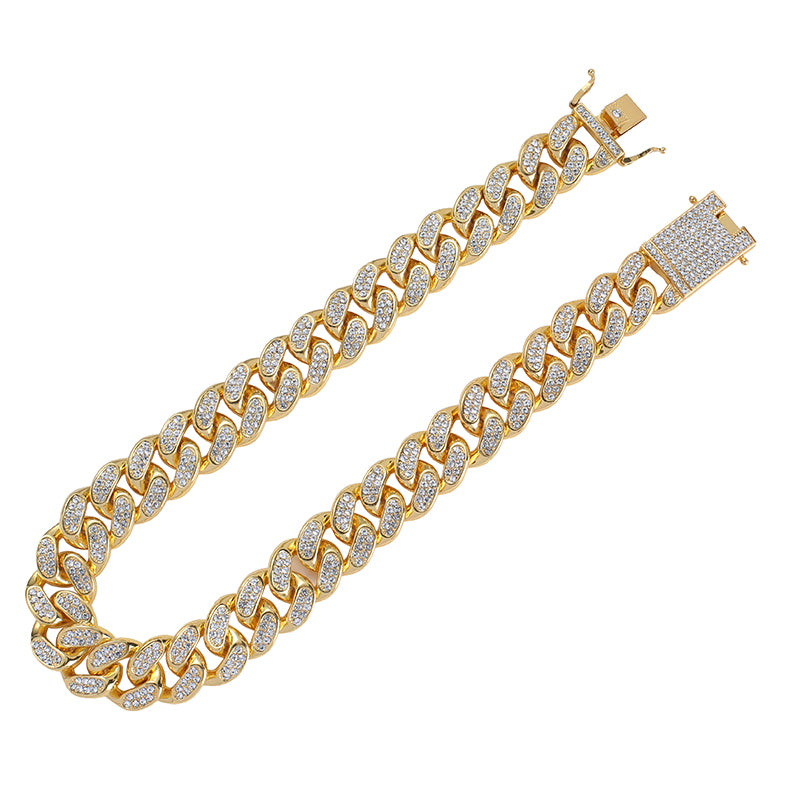 Cuff Cuban Chain and Bracelet