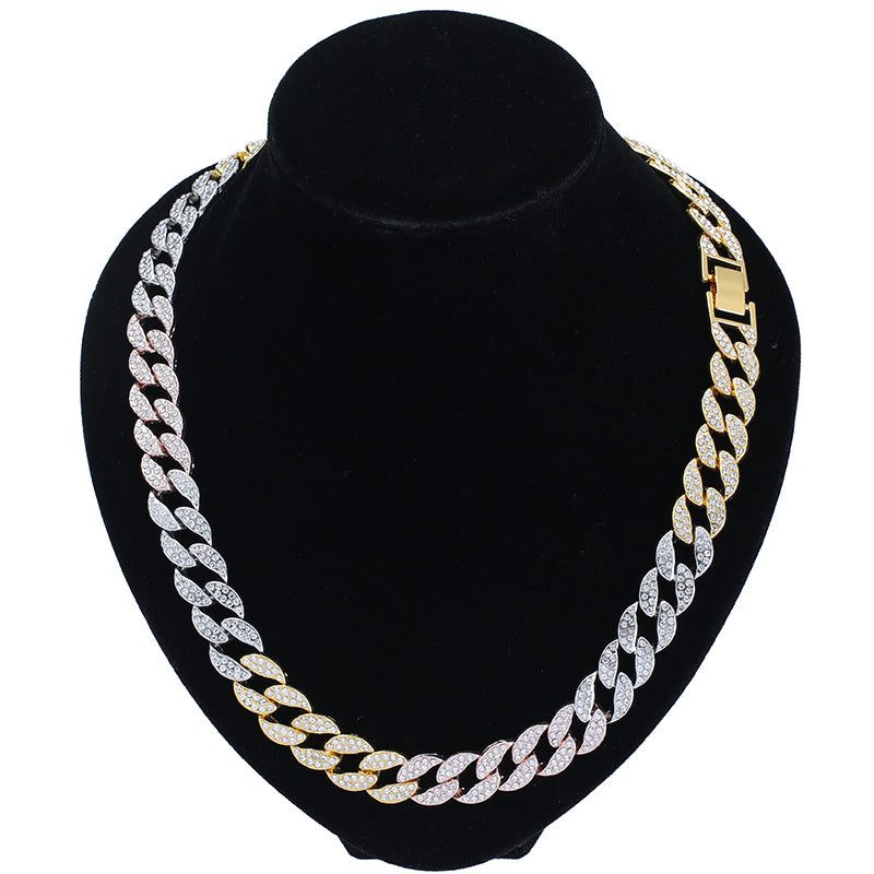 Mix color of Cuban Link and Bracelet