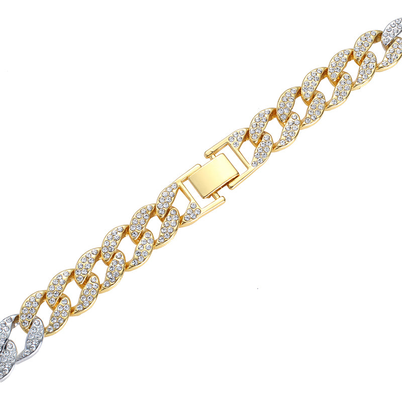 Mix color of Cuban Link and Bracelet