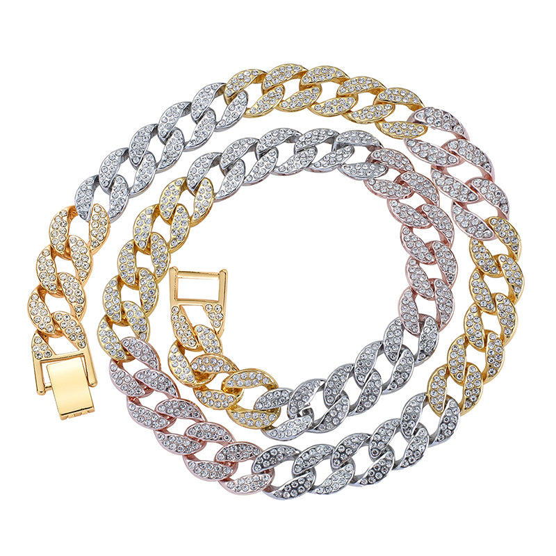 Mix color of Cuban Link and Bracelet