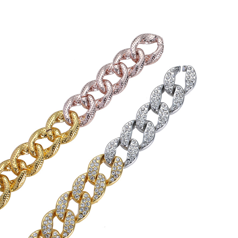 Mix color of Cuban Link and Bracelet