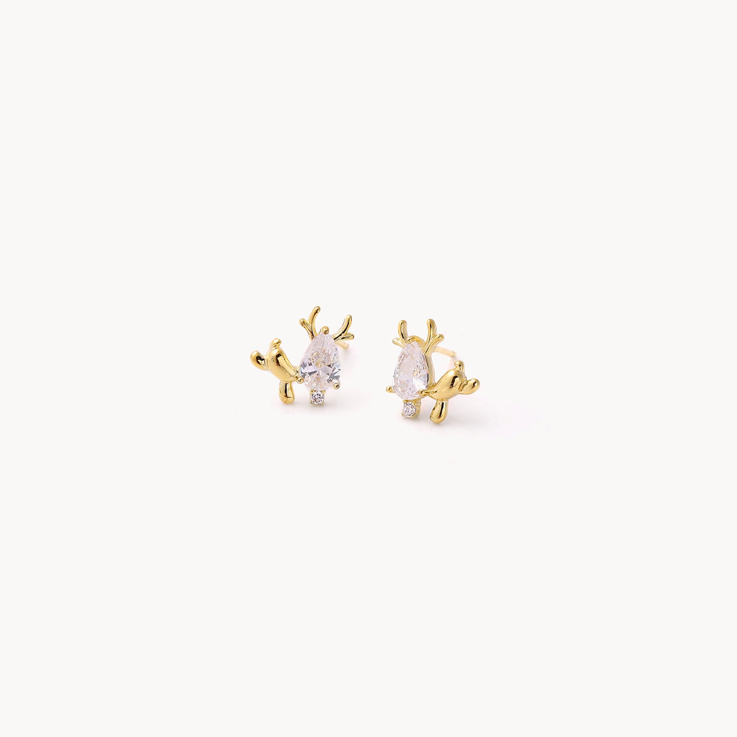 Exquisite deer shaped zirconium inlaid Earrings