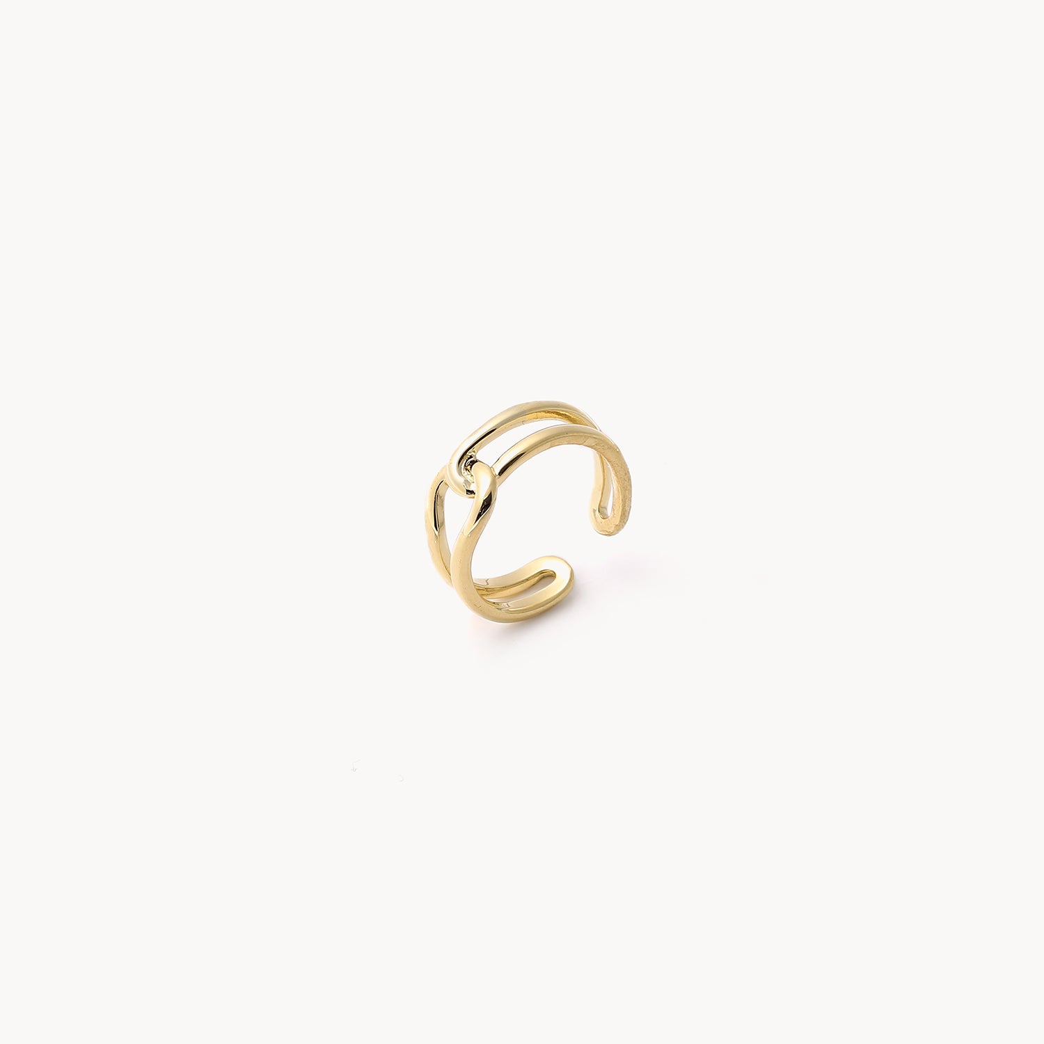 Fashion Hollow Cross Wide Face Ring