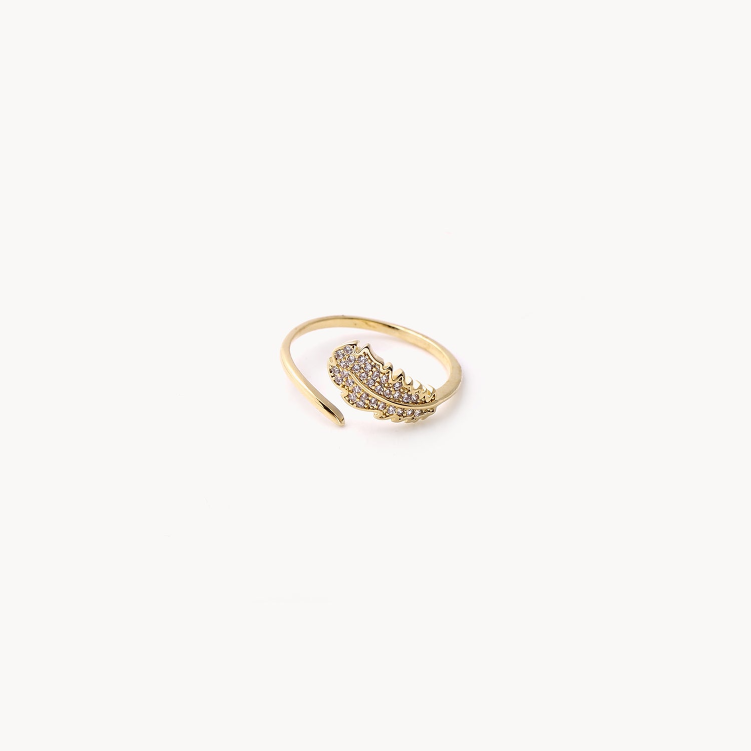 Fashion Flash Diamond Personalized Leaf Ring