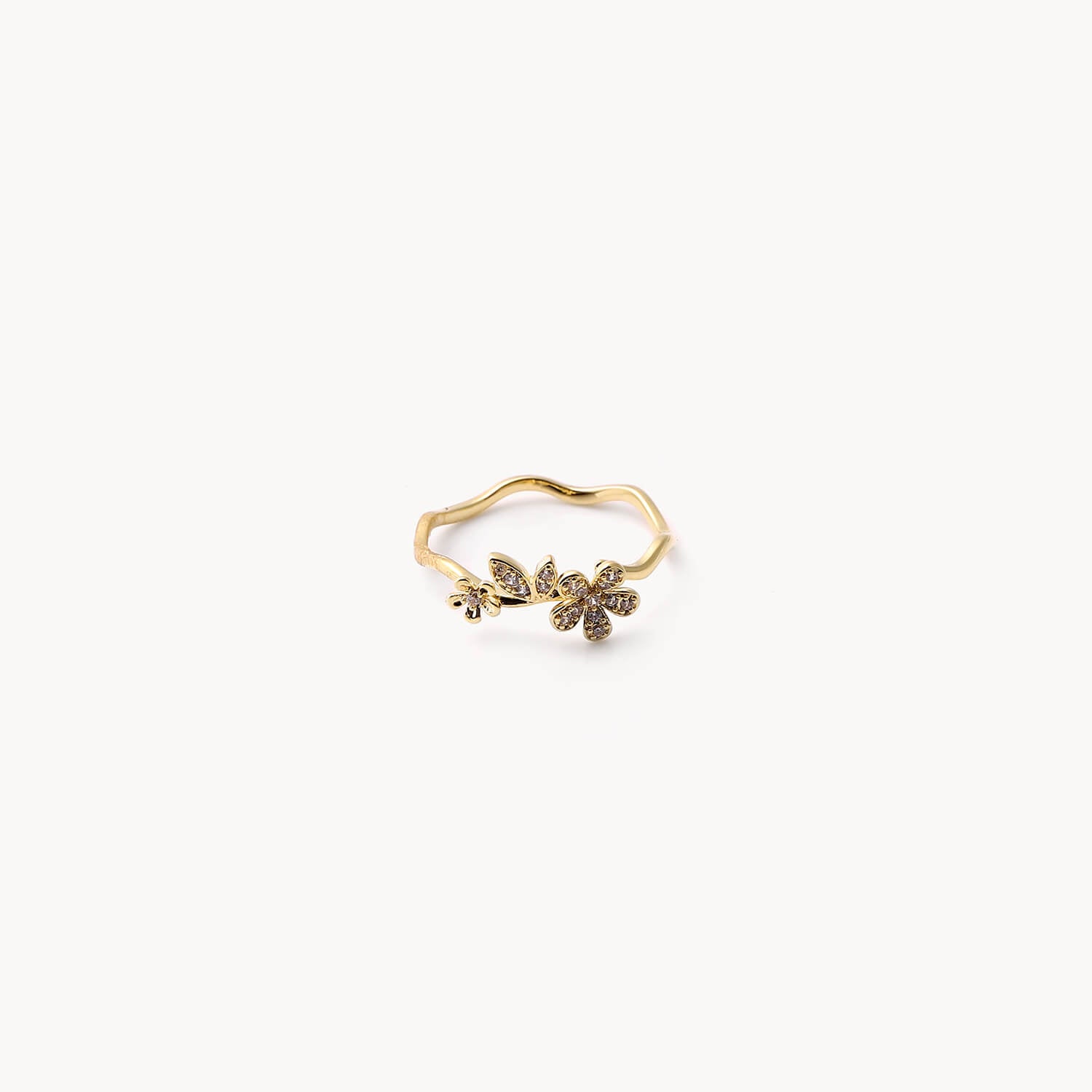 Simple temperament wild zircon open ring