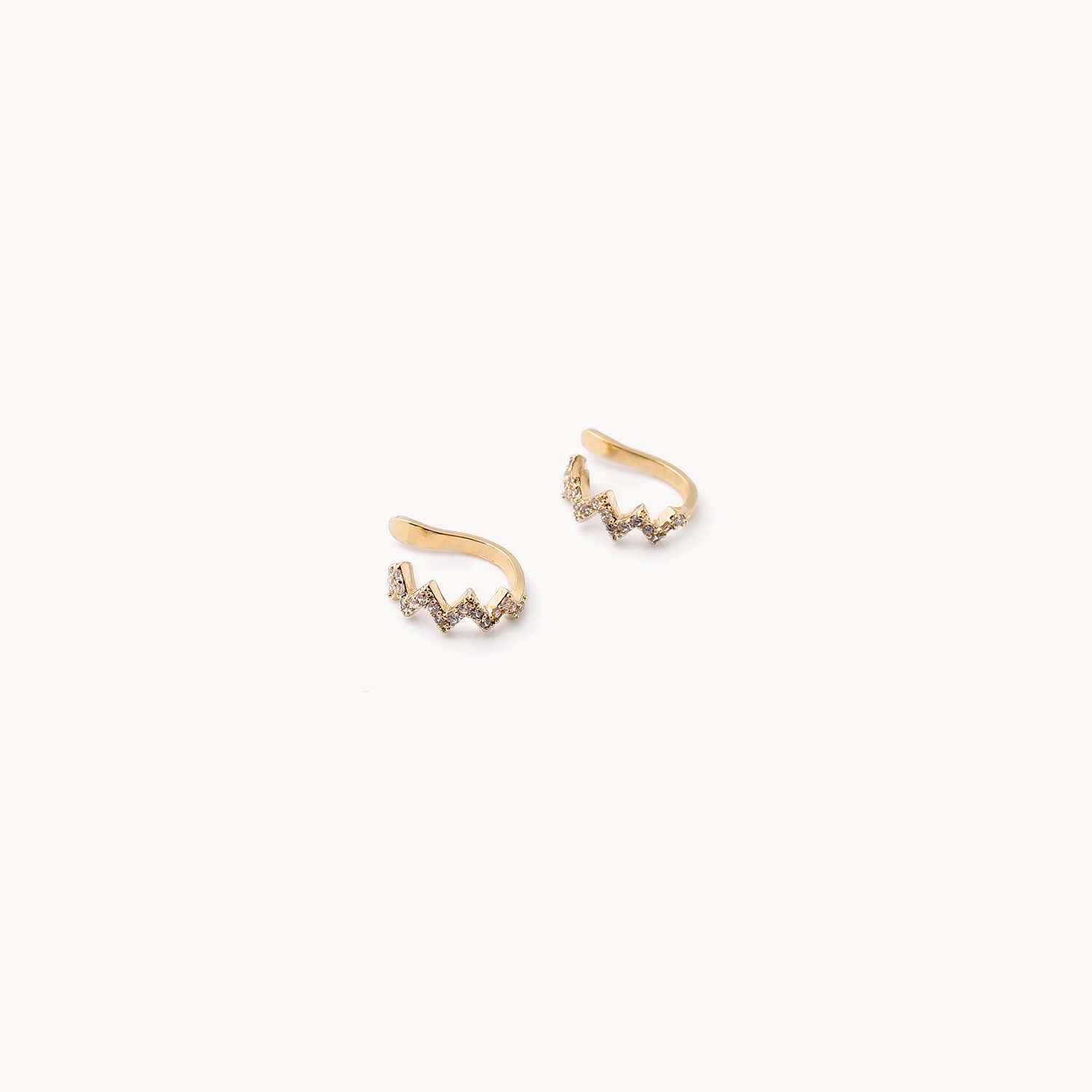 Temperament micro-inlaid wave ear bone clip