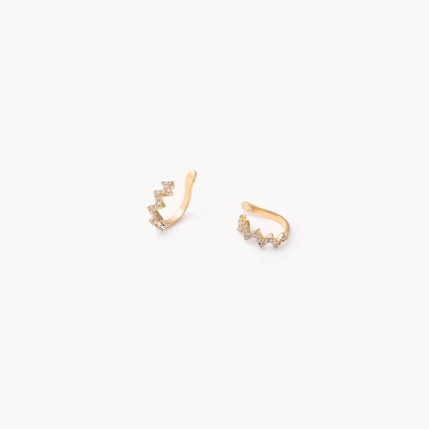 Temperament micro-inlaid wave ear bone clip