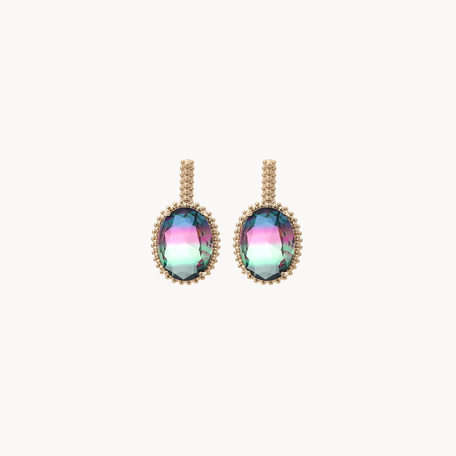 Retro palace style inlaid Zircon Earrings