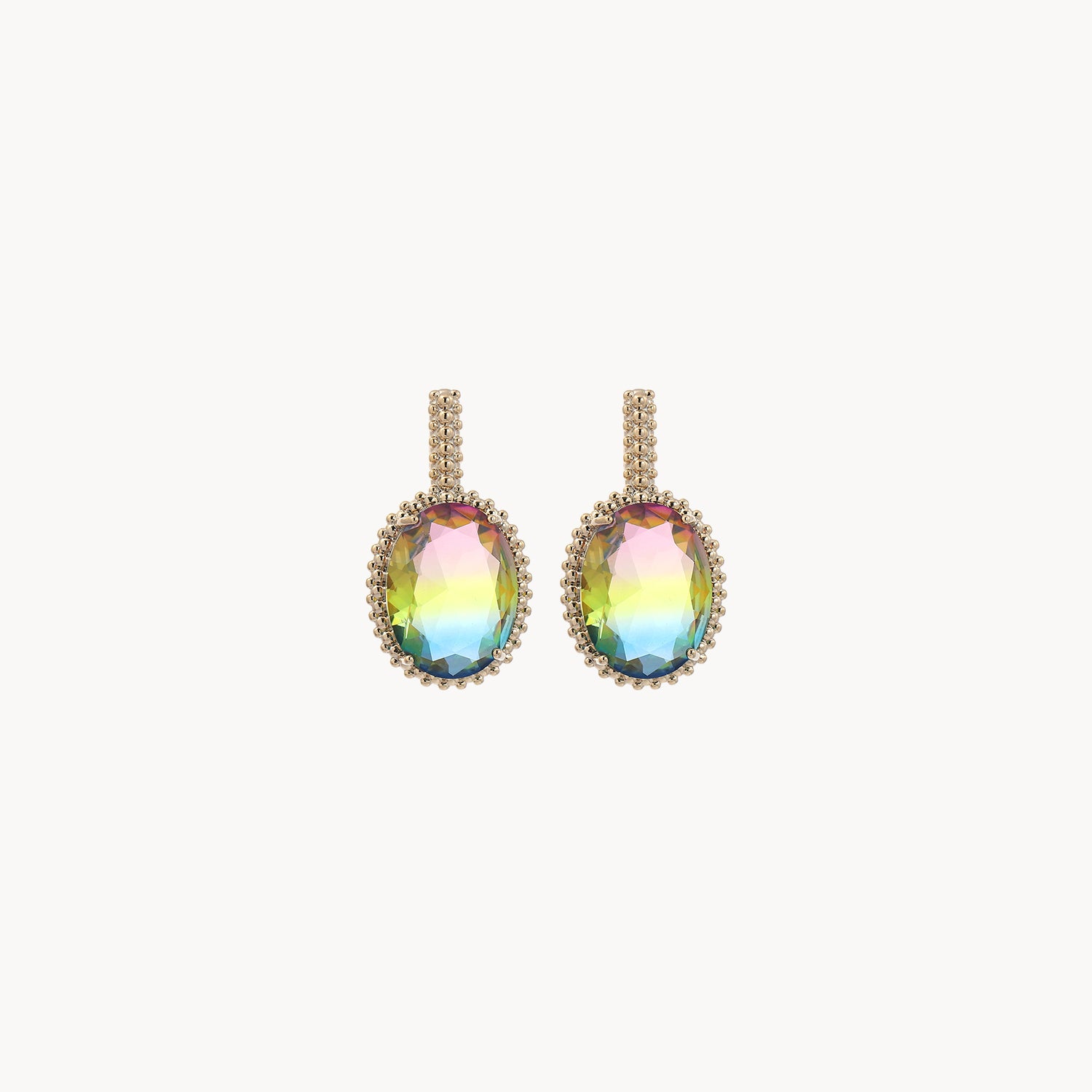 Retro palace style inlaid Zircon Earrings