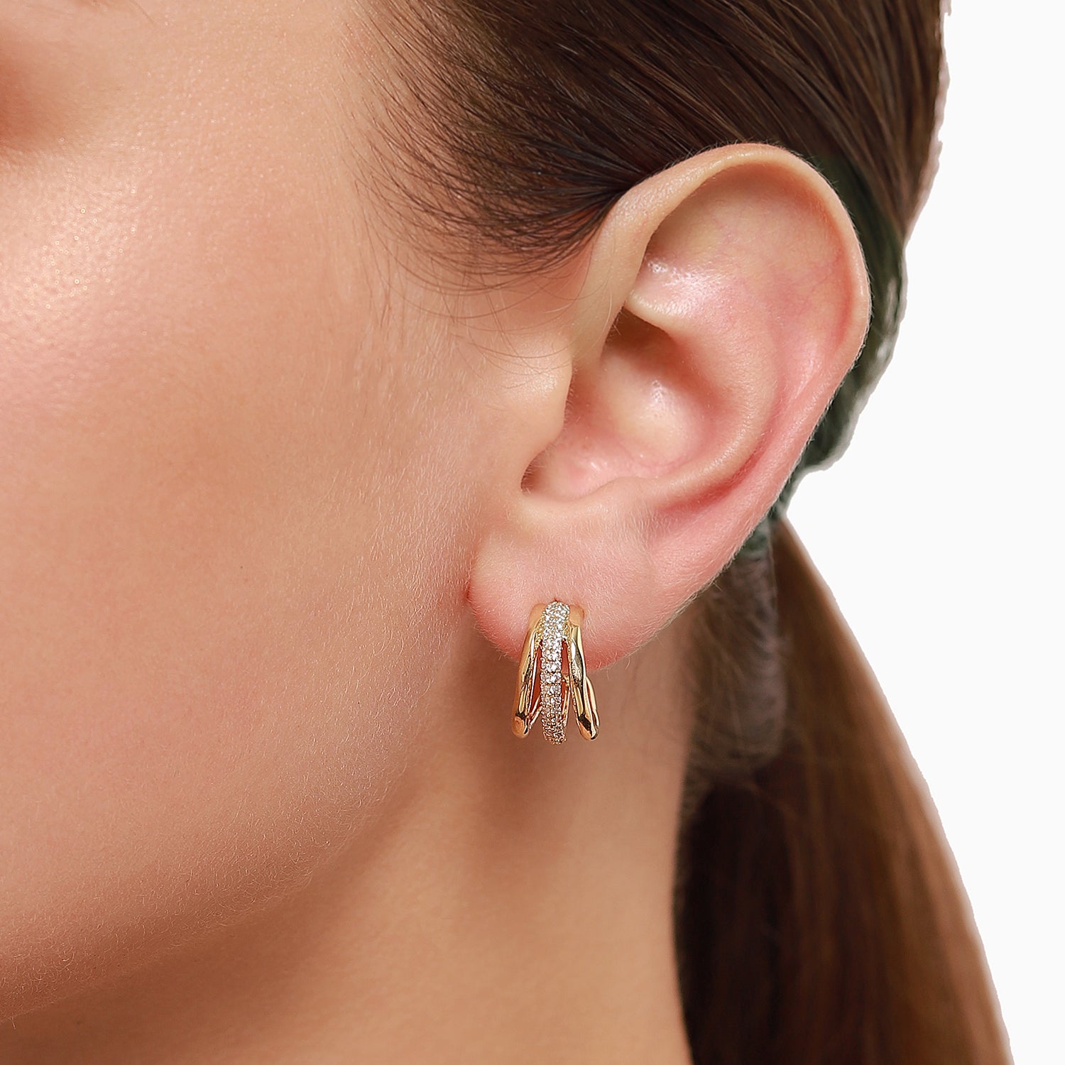 Zircon Inlaid exquisite earrings