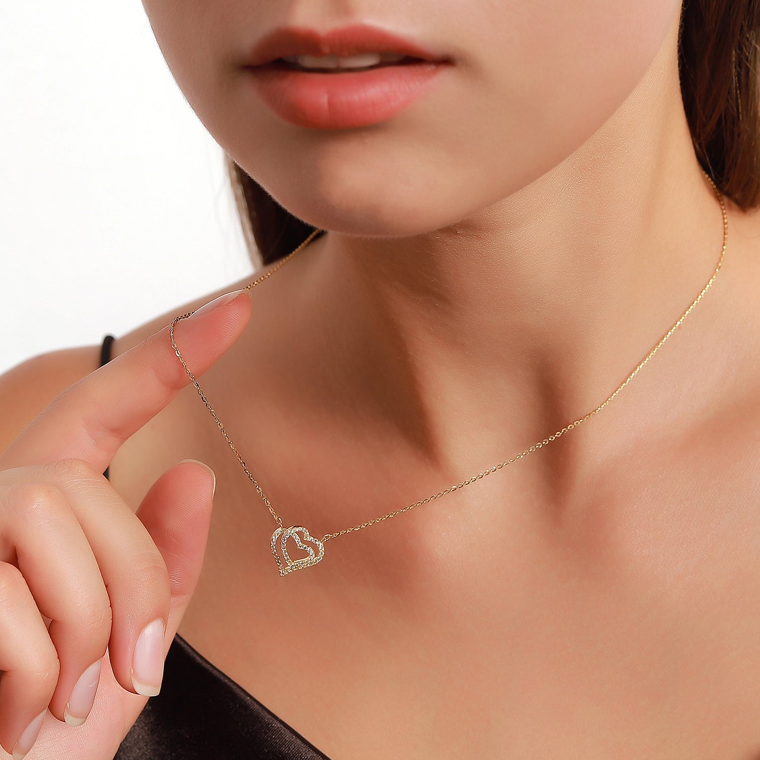 Fashion S925 Silver Heart Necklace