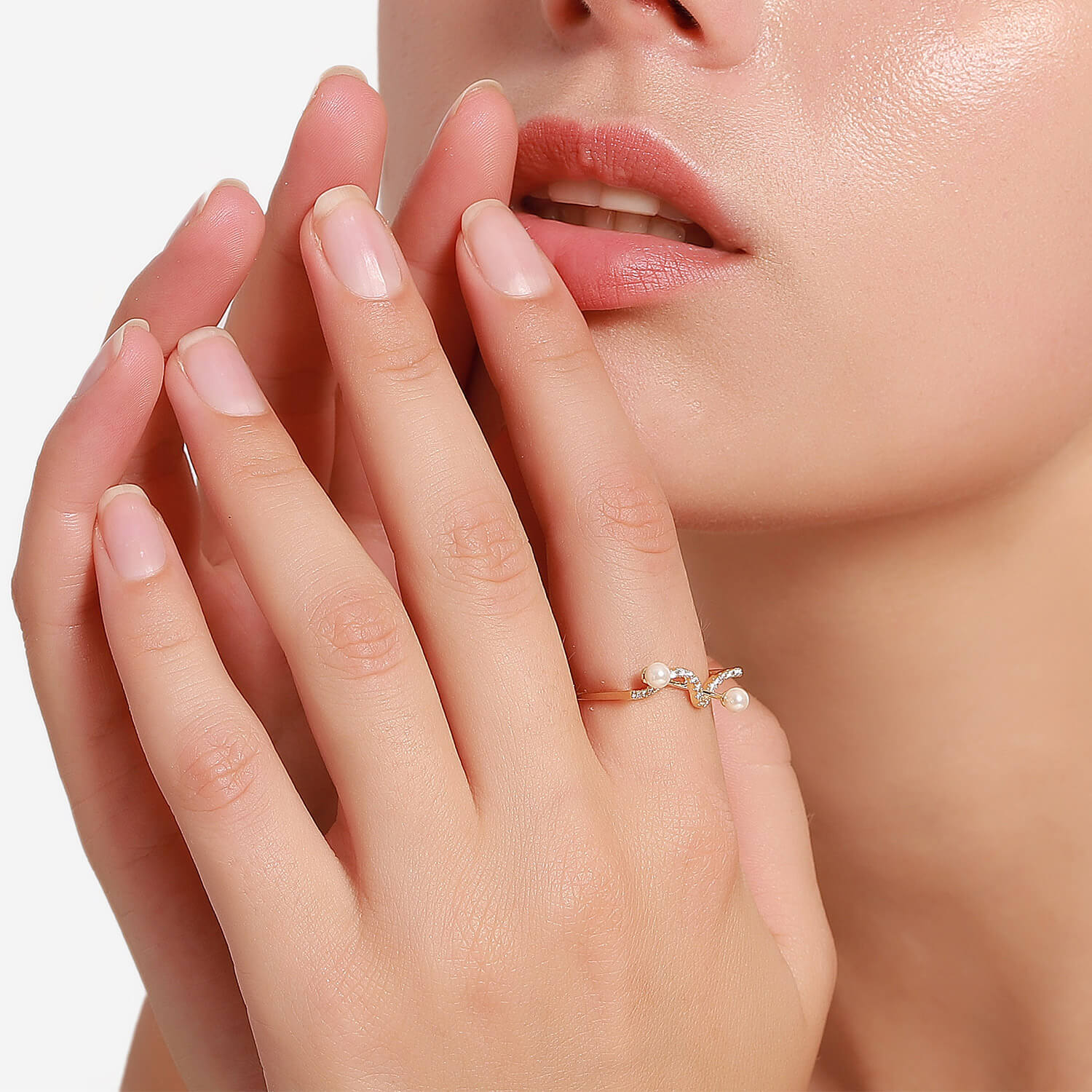 Light luxury fashion pearl ring