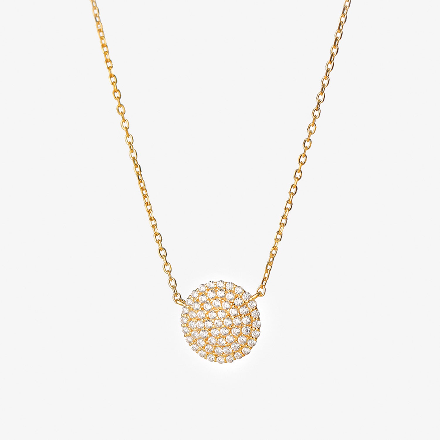 Simple Round Clavicle Chain with Diamond