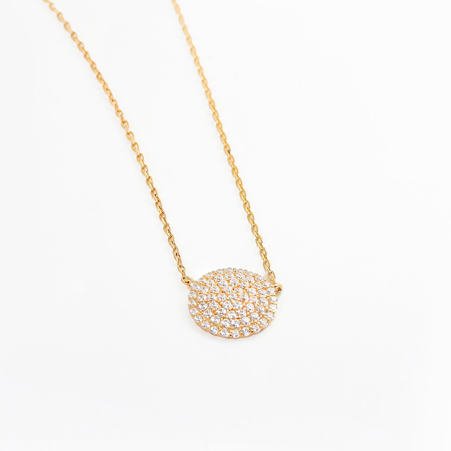 Simple Round Clavicle Chain with Diamond