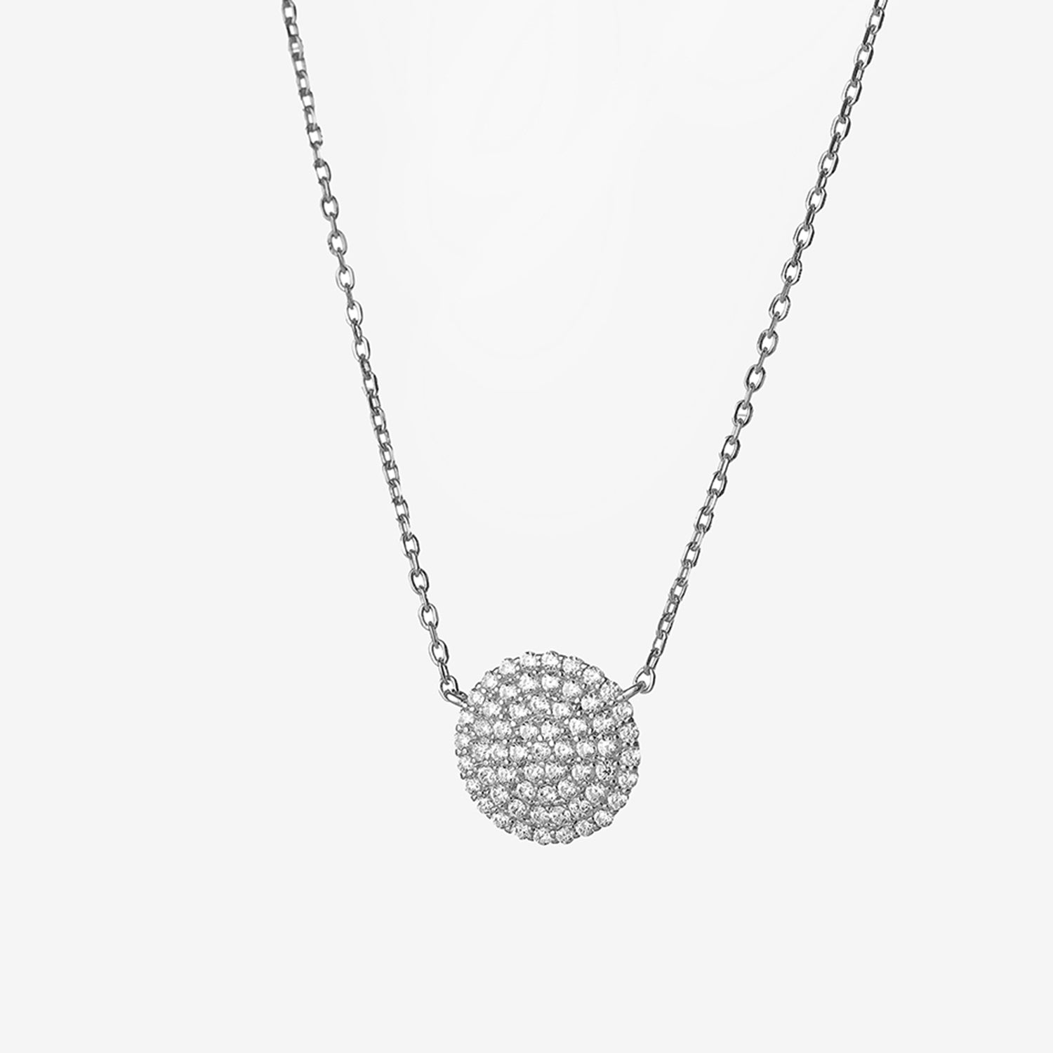 Simple Round Clavicle Chain with Diamond