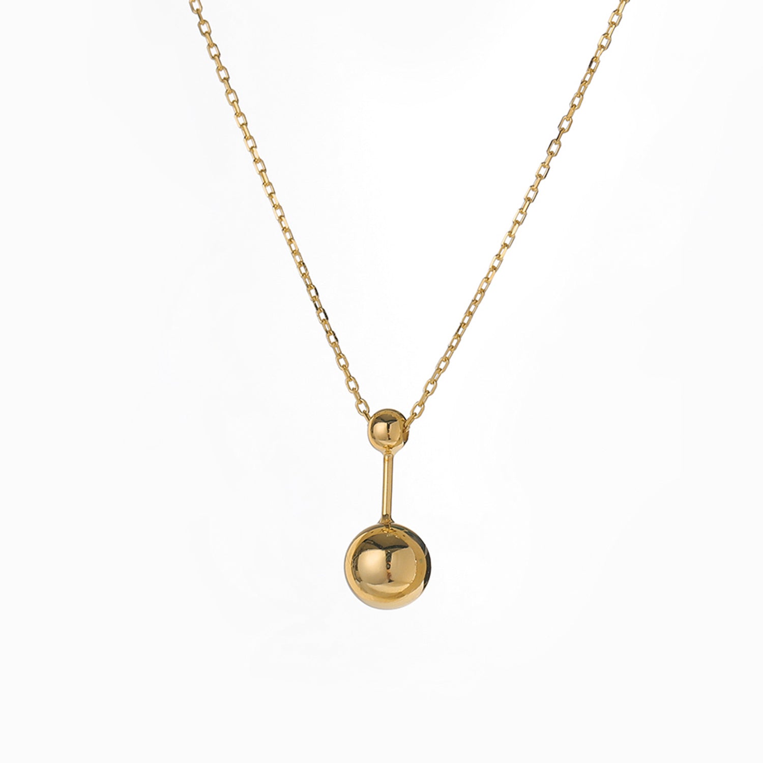 Simple Geometric Gold-Plated Necklace